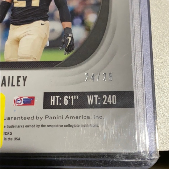 Autographed markus bailey rookie card s/n 24/25 - Picture 6 of 8